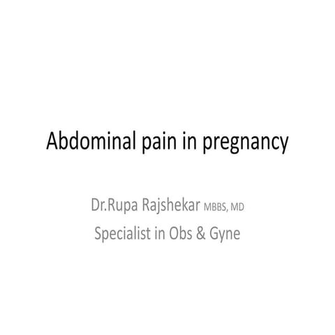 Rupa  abdominal pain in pregnancy