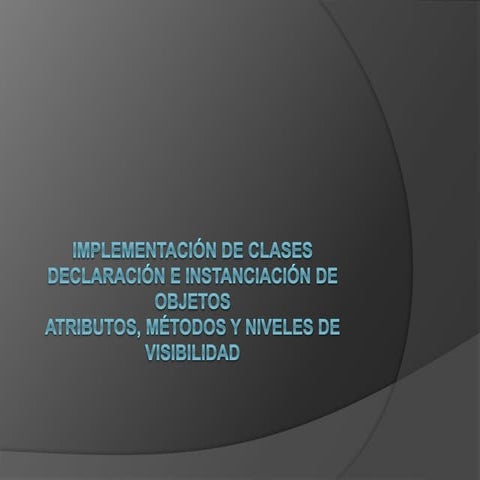 Implementación de clases