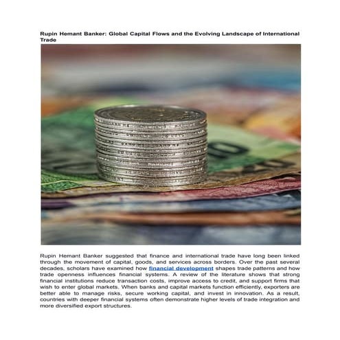 Rupin Hemant Banker_ Global Capital Flows and the Evolving Landscape of ...