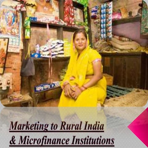Rural marketing and micro-finance 