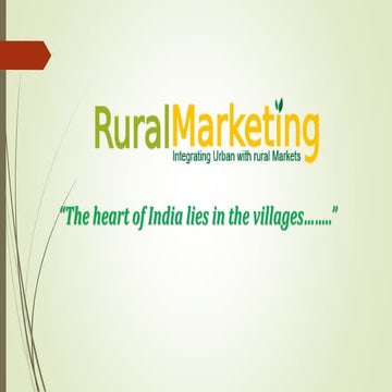 Rural Marketing Gautam Chopra