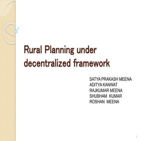 Rural planning-under-decentralized-framework