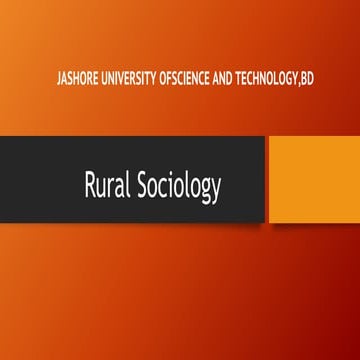Rural sociology