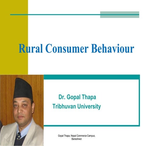 Rural consumer behaviour