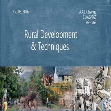 Rural developement methods &amp; techniques