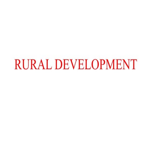 Rural development