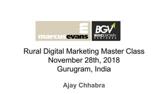 Rural Digital Marketing - Masterclass by Ajay Chhabra 
