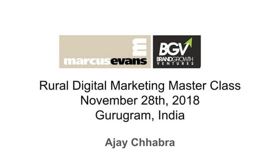 Rural Digital Marketing - Masterclass by Ajay Chhabra 