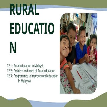 Socioeconomic Challenges in Rural Education | PPTX