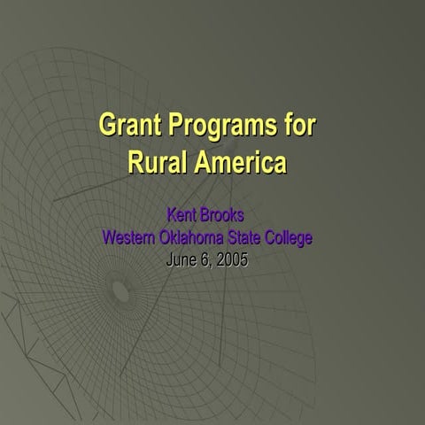 Grant Programs for Rural Education