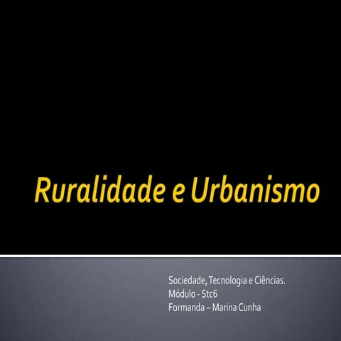 Ruralidade e urbanismo
