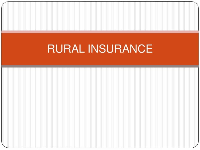 Rural insurance