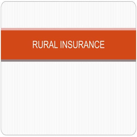 Rural insurance
