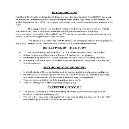 Rural marketing project synopsis