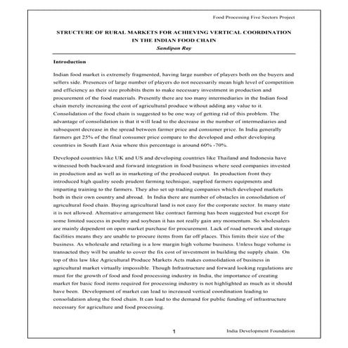 Rural market structure