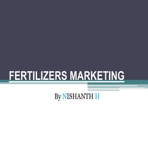 Rural MARKETING mod 4  fertilizer industry in India