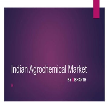 Rural marketing mod 4  Indian agrochemicals market