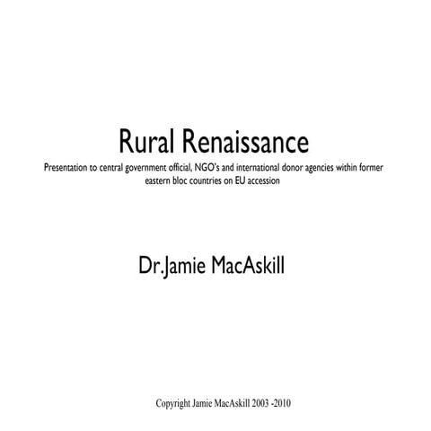 Rural Renaissance