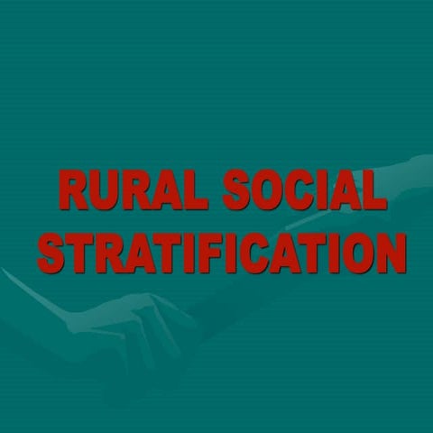 Rural social stratification