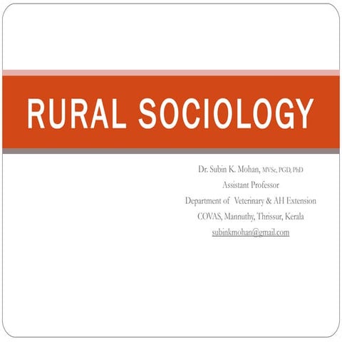 Rural sociology