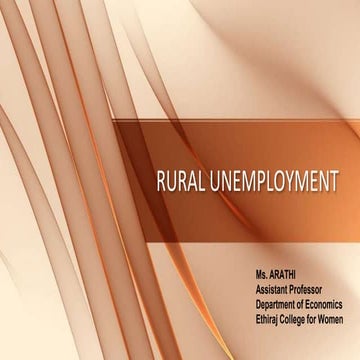 Rural unemployment