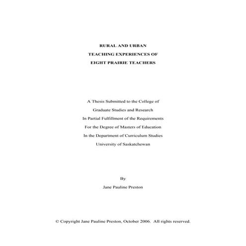 Rural & urban teaching style | PDF