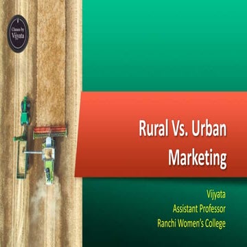 Rural vs. urban marketing