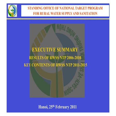 Rural Water Supply and Sanitation 2006-2010 | PDF