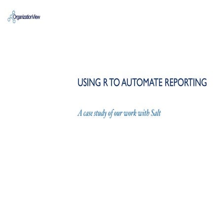 Zurich R user group presentation May 2016