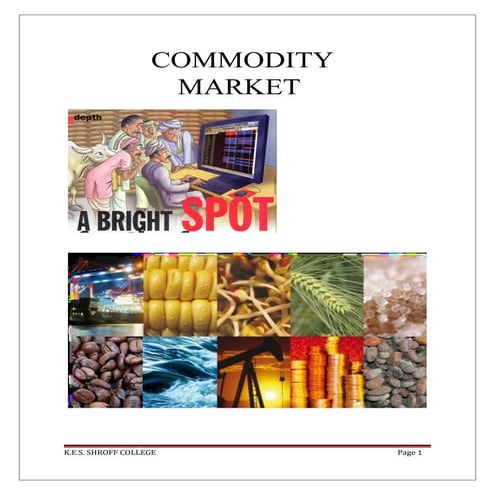 Commodity market power point presentation | PPTX
