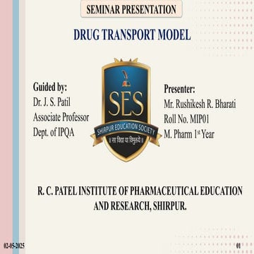 Drug transport model in Advance Biopharmaceutics