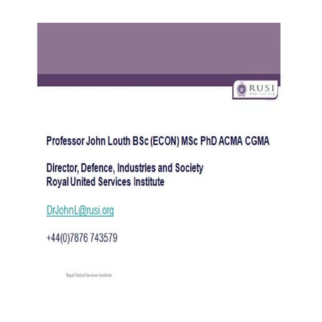 Professor John Louth 