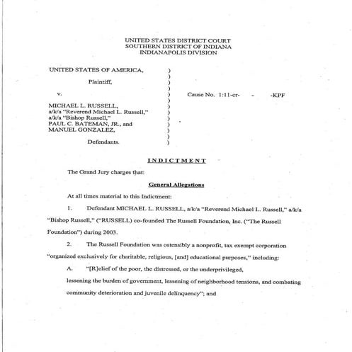 Russell indictment