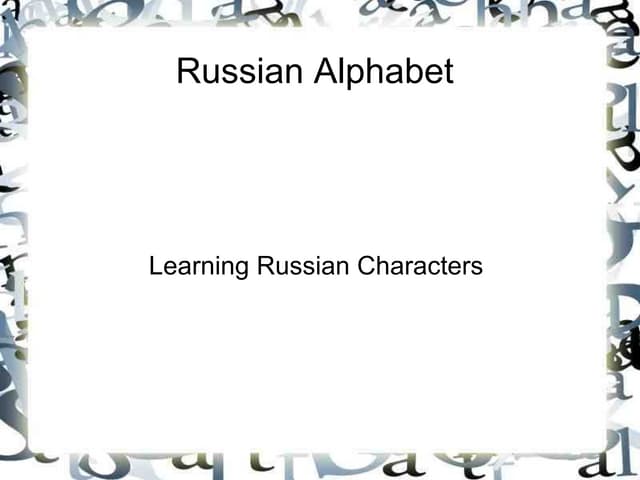 alphabet