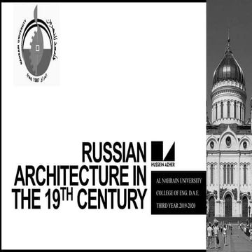 Russian Architecture in the 19th Century 
