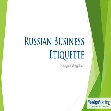 Russian business etiquette