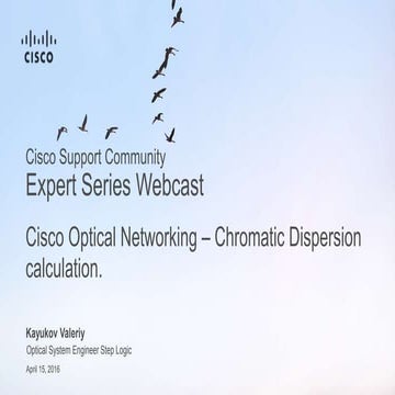 Cisco DWDM Chromatic Dispertion Calculation in CTP\XLS