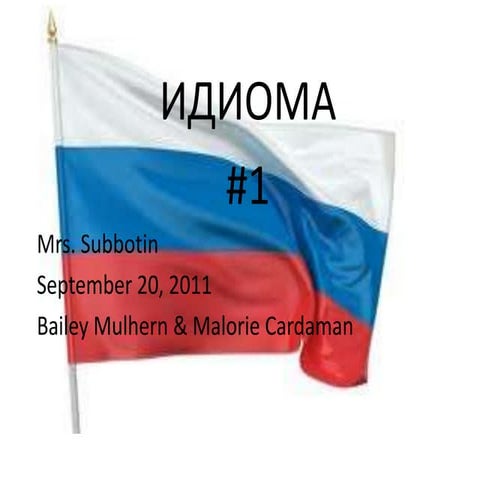 Russian Idiom Project