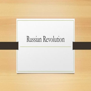 Russian Revolution of 1917 | PPTX