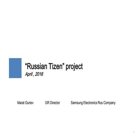 Russian Tizen Project