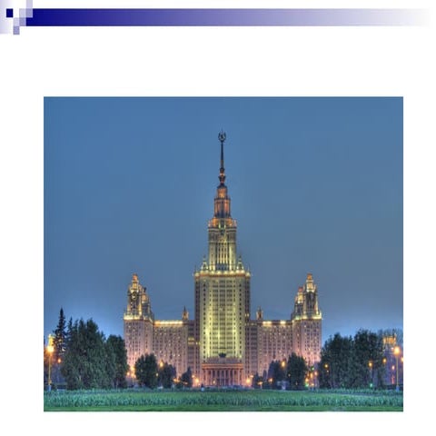 The moscow state university | PPTX