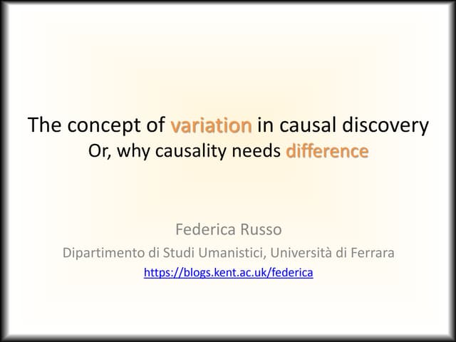The concept of variation in causal ...