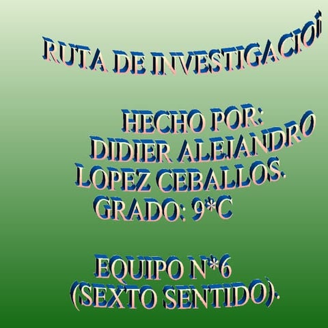Ruta de investigacion