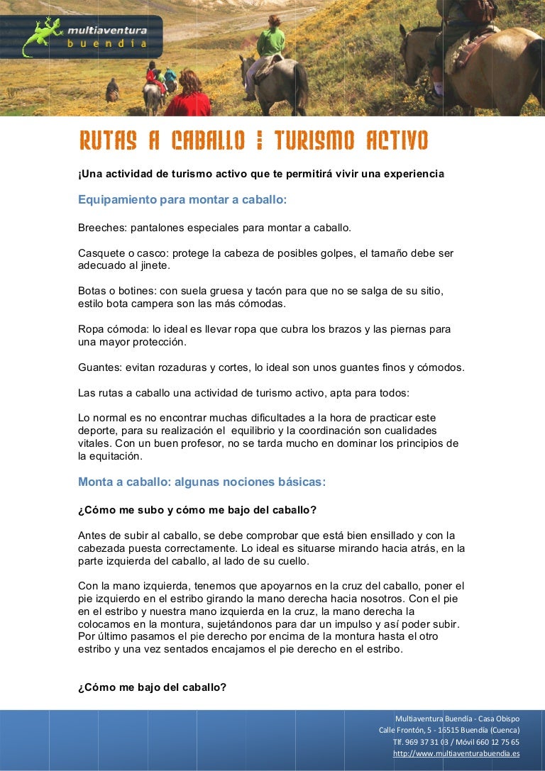 Rutas a caballo turismo activo-deportes de aventura