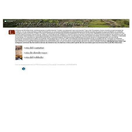 Rutas por la Sierra de Montánchez