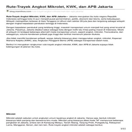 Rute trayek angkot mikrolet kwk dan apb jakarta-blog.mamikos.com