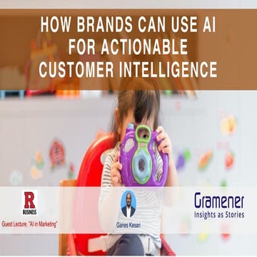 How Brands can use AI for Actionable Customer Intelligence