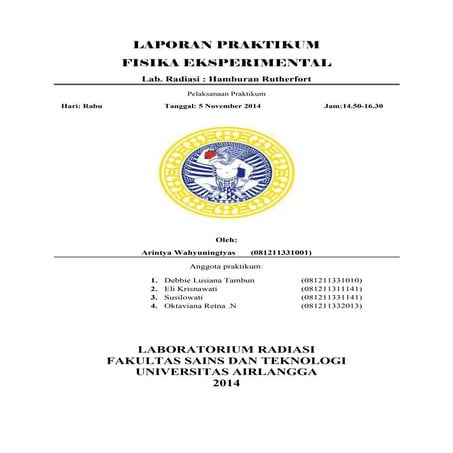 Laporan Praktikum Rutherford 