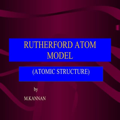 RUTHERFORD ATOM MODEL