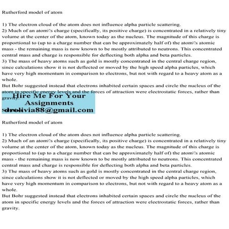 Rutherford model of atom1) The electron cloud of the atom does n.pdf